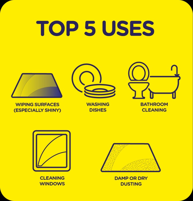 Marigold Let It Shine Microfibre Cloths - 4 Pack