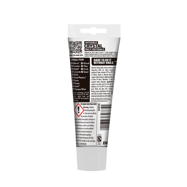 UniBond No More Nails Crystal Multi Material Grab Adhesive - 87ml