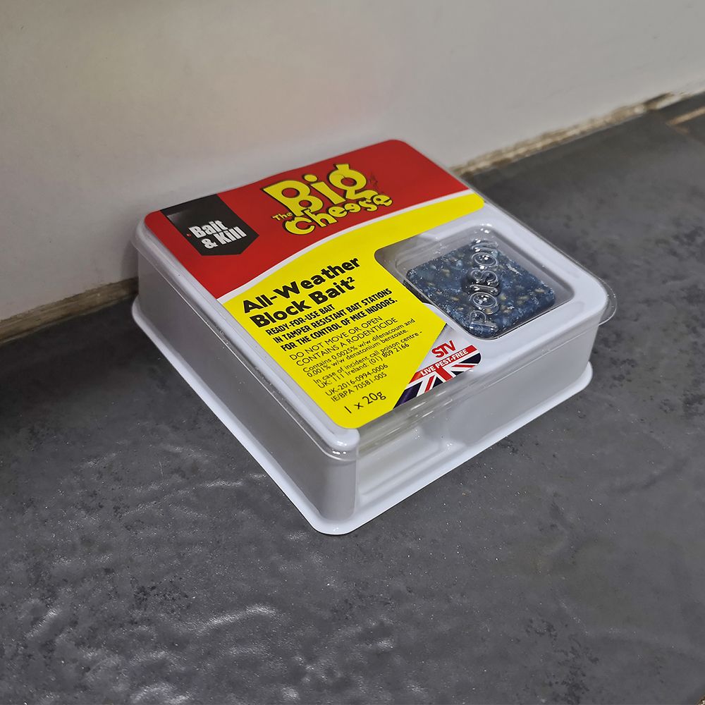 The Big Cheese All Weather Block Bait Mouse Killer Station Twin Pack STV210