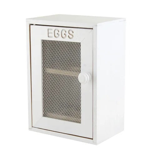 Apollo Rubberwood Egg Cabinet for 12 Eggs - White