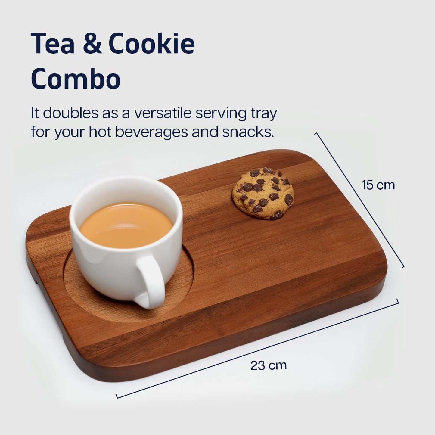 Apollo Acacia Wood Tea & Biscuit Board