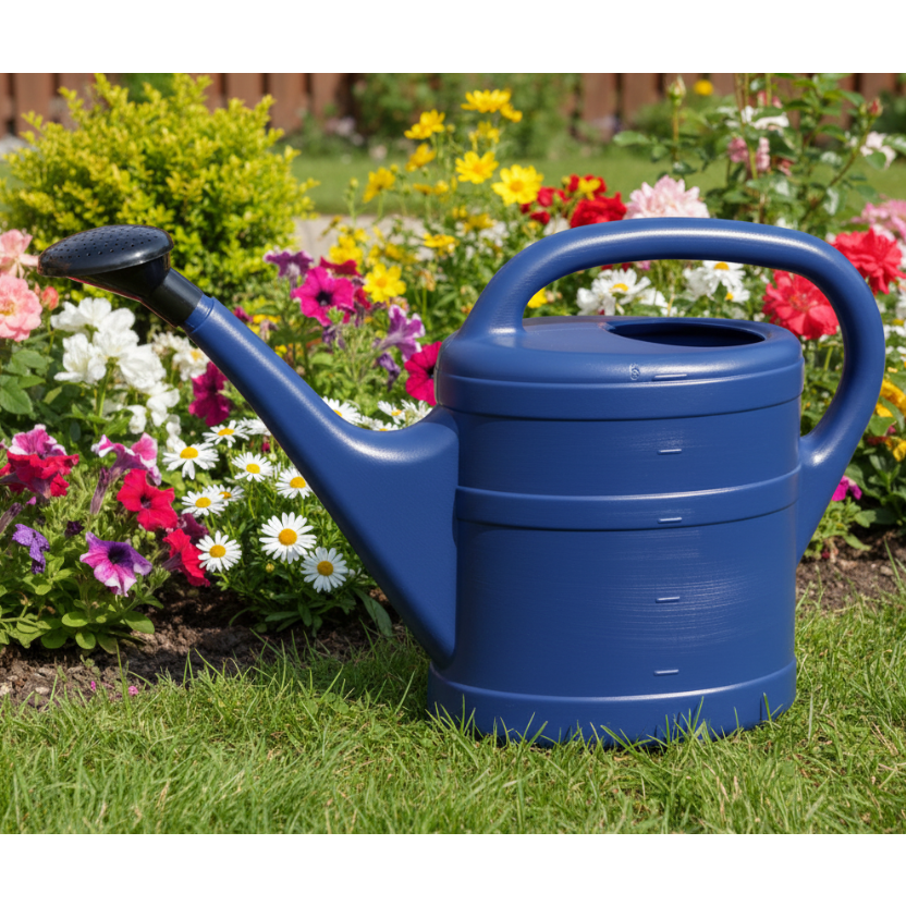 Large Plastic Blue Watering Can - 5 Litre