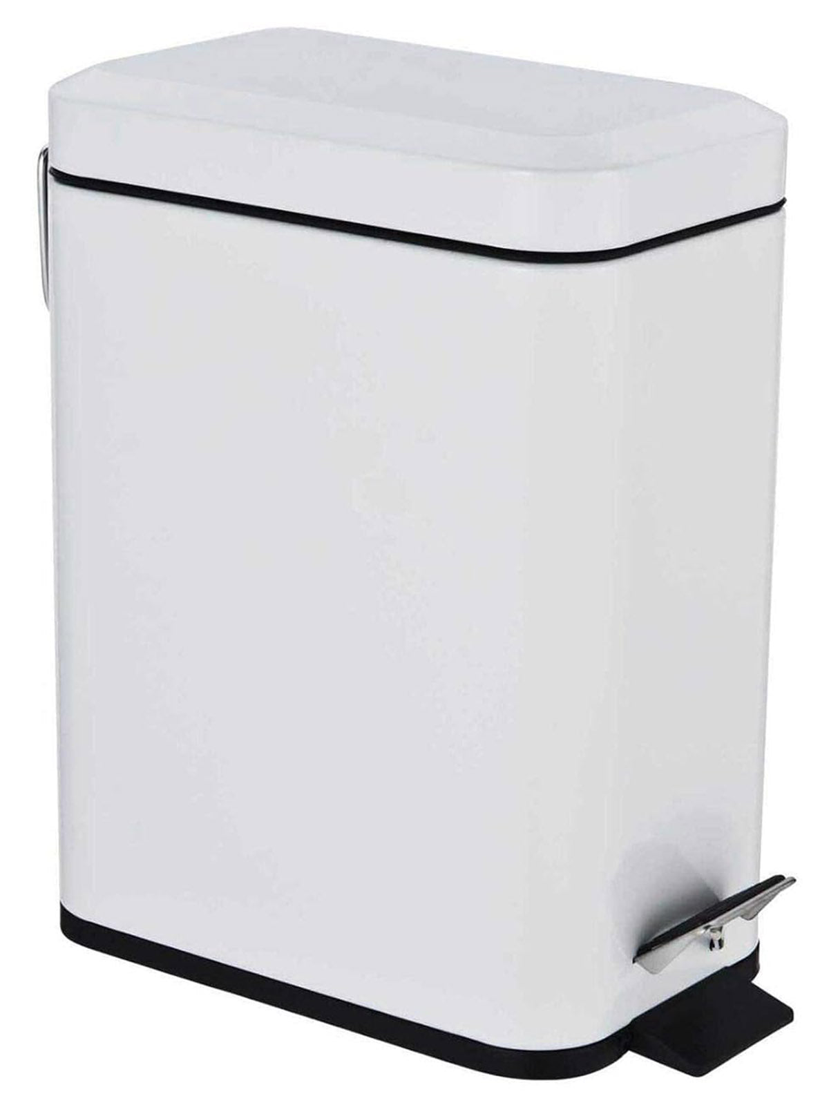 Blue Canyon Axus Rectangle Pedal Bin 5 Litre - White