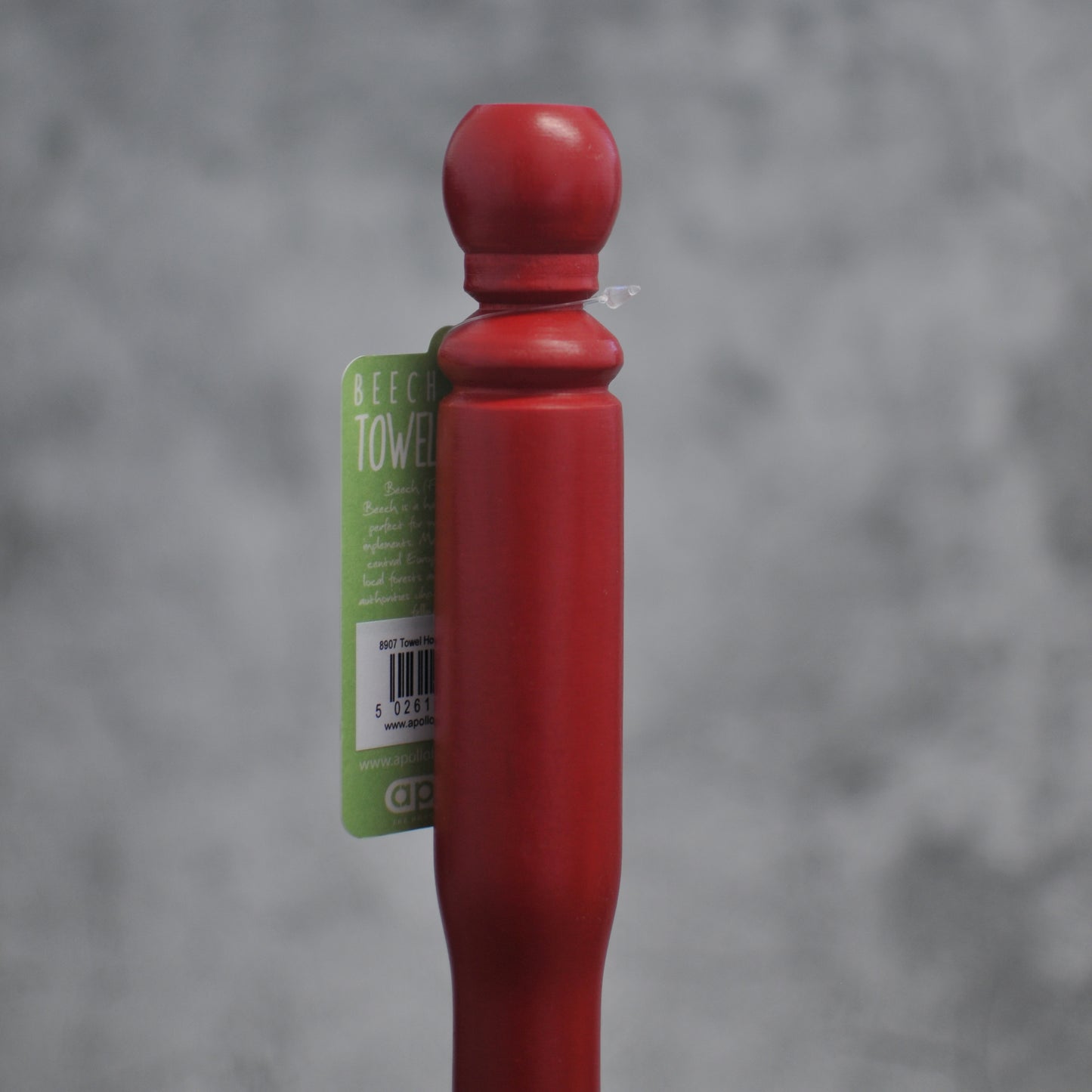 Apollo Beech Wood Paper Towel Holder - Red