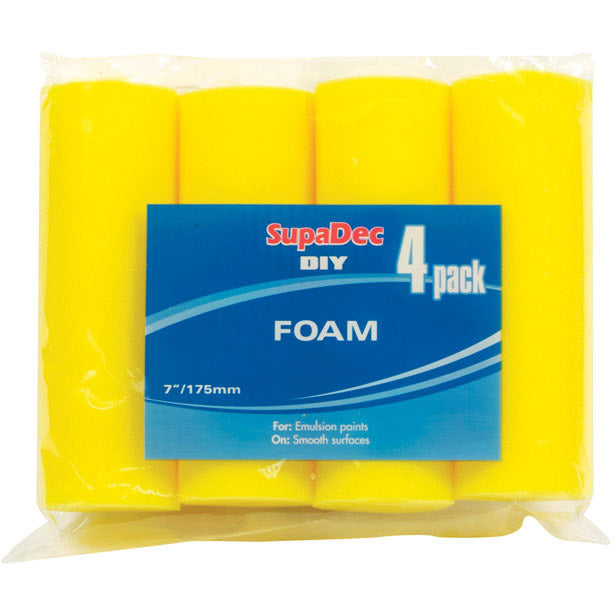 SupaDec Foam Rollers Refills 7"/175mm 4 Pack