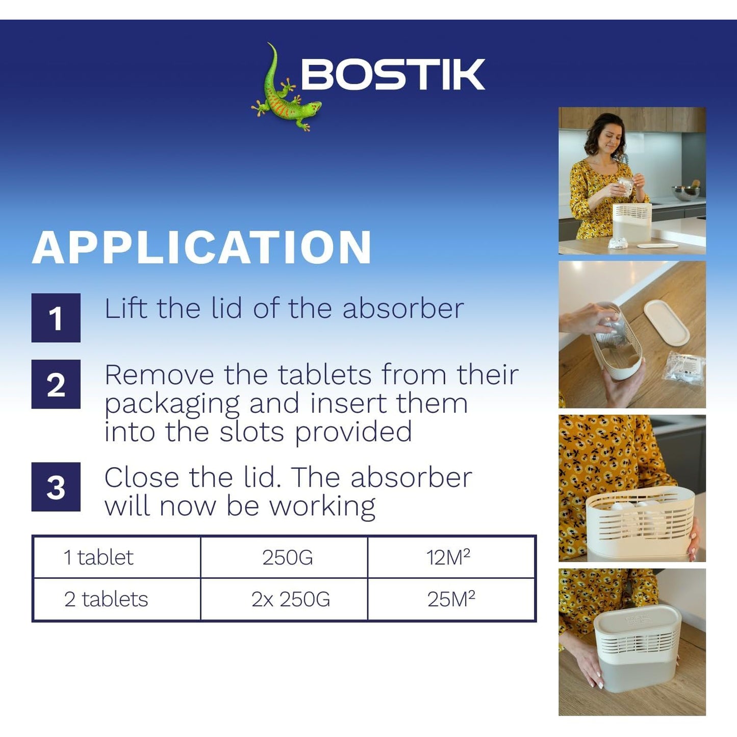 Bostik Breathe Dehumidifier Refill Tablets - 2 Pack