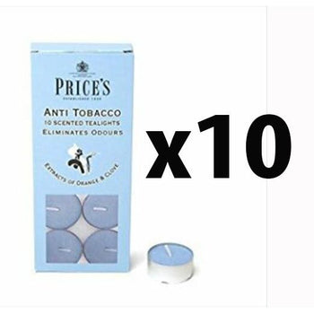 10 x 10 Price's Anti Tobacco Scented Tealights Candles