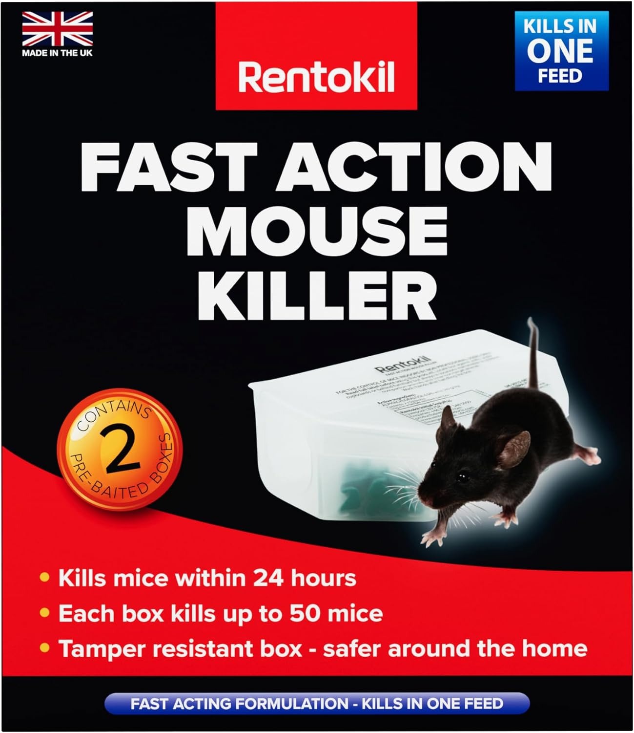 Rentokil Fast Action Mouse Killer 2 Pack