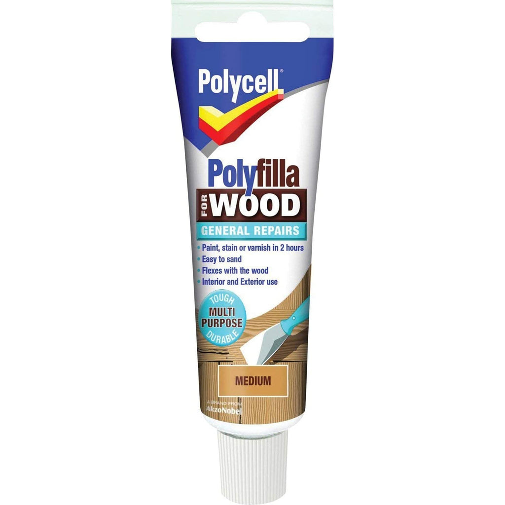 Polycell Polyfilla For Wood MEDIUM 75g Mixles Home & Garden