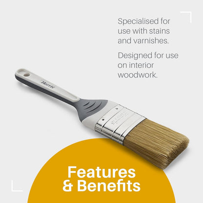 Harris Seriously Good Woodwork Stain & Varnish Paint Brush Set 3 Pack
