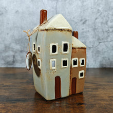 Village Pottery 2 House Tealight Holder