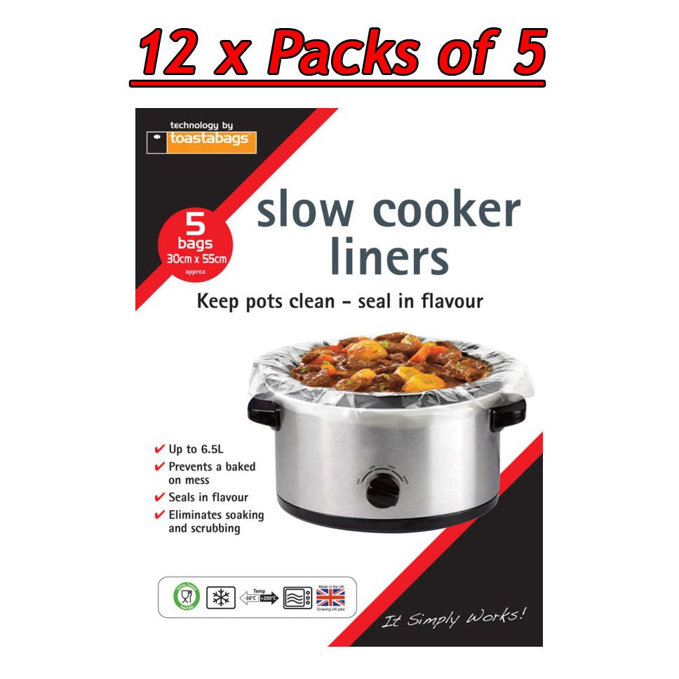 Toastabags Slow Cooker Liners - 12 Packs of 5