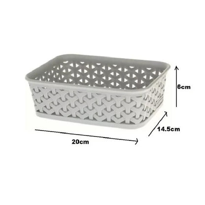 Curver Rattan Storage Basket A6 - Grey