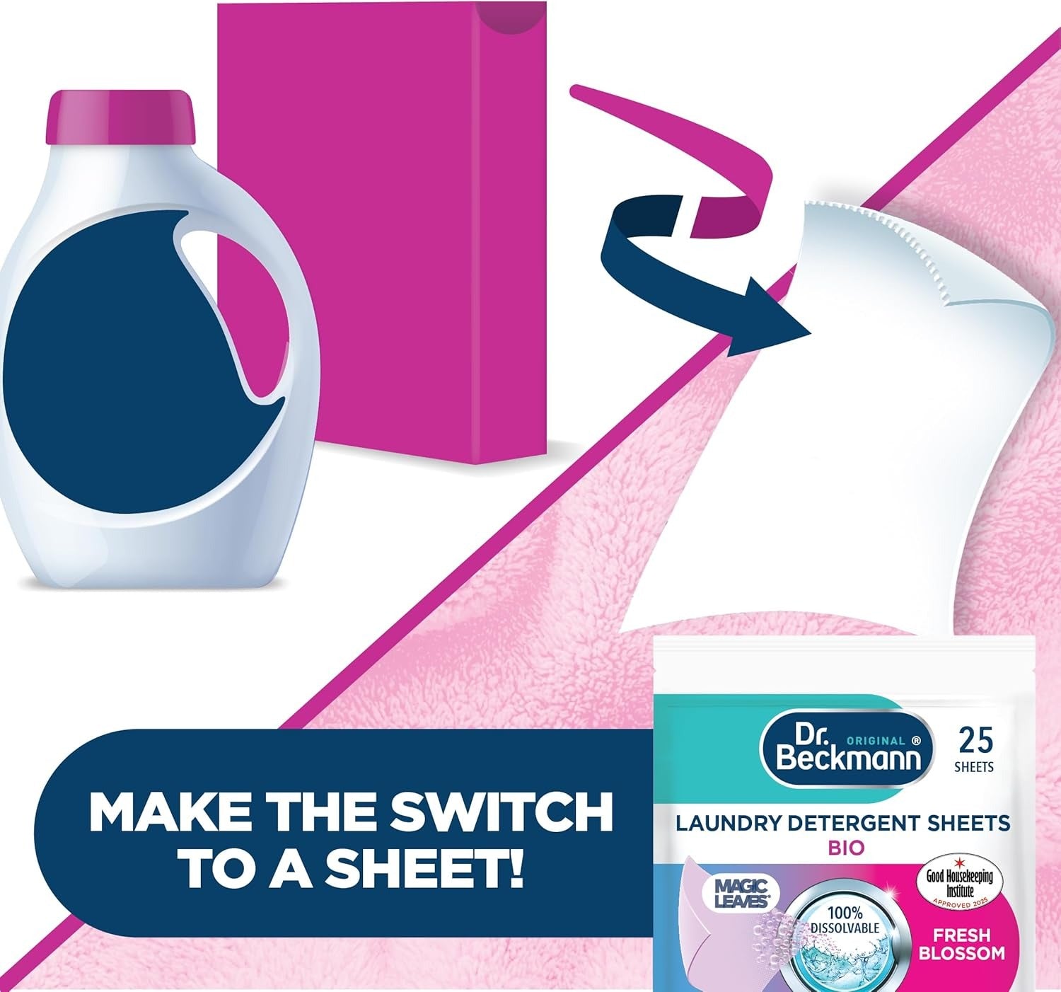 Dr. Beckmann Bio Laundry Detergent Sheets - 25 Pack