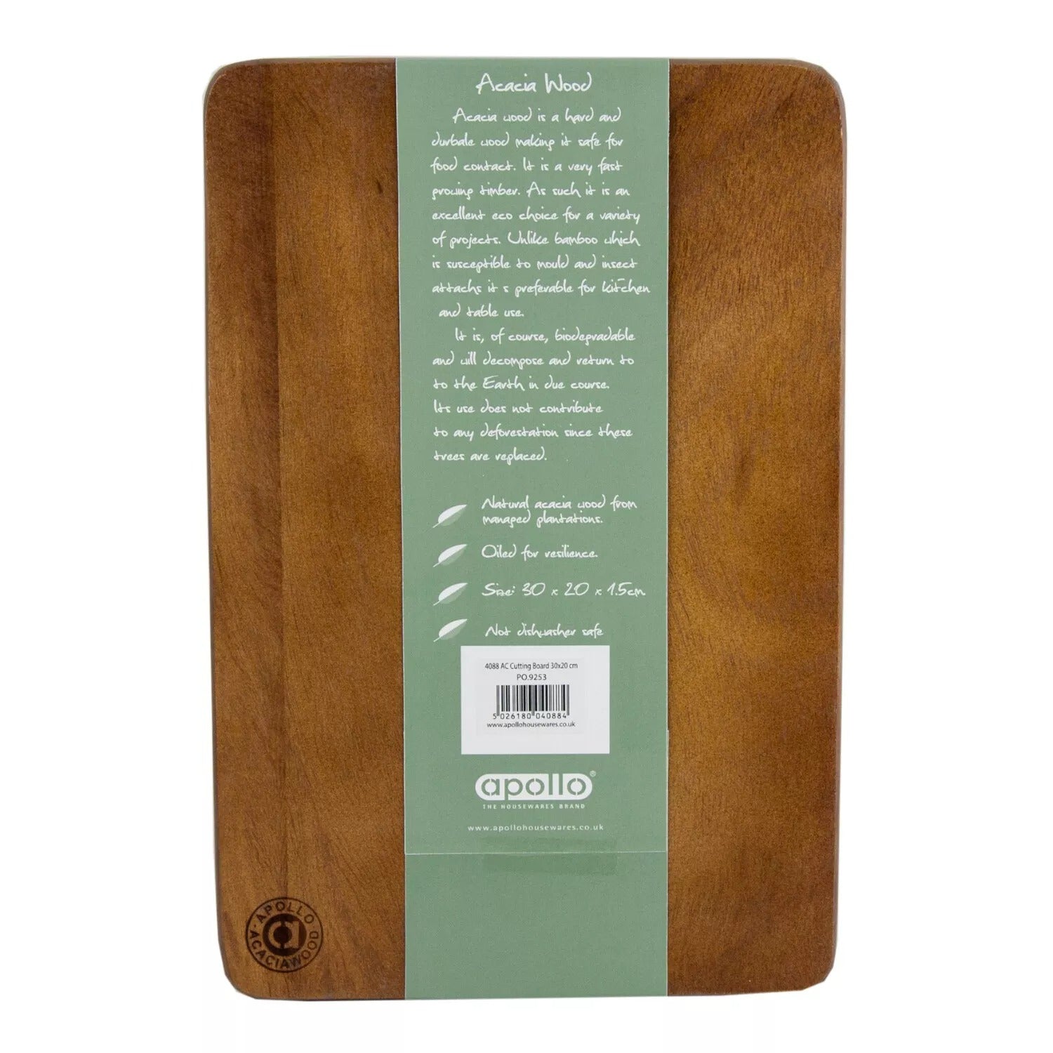 Acacia Wood Medium Chopping Board 30 x 20cm