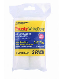 Purdy Wire White Dove 4" Paint Roller Sleeves 1/2" Nap 2 Pack