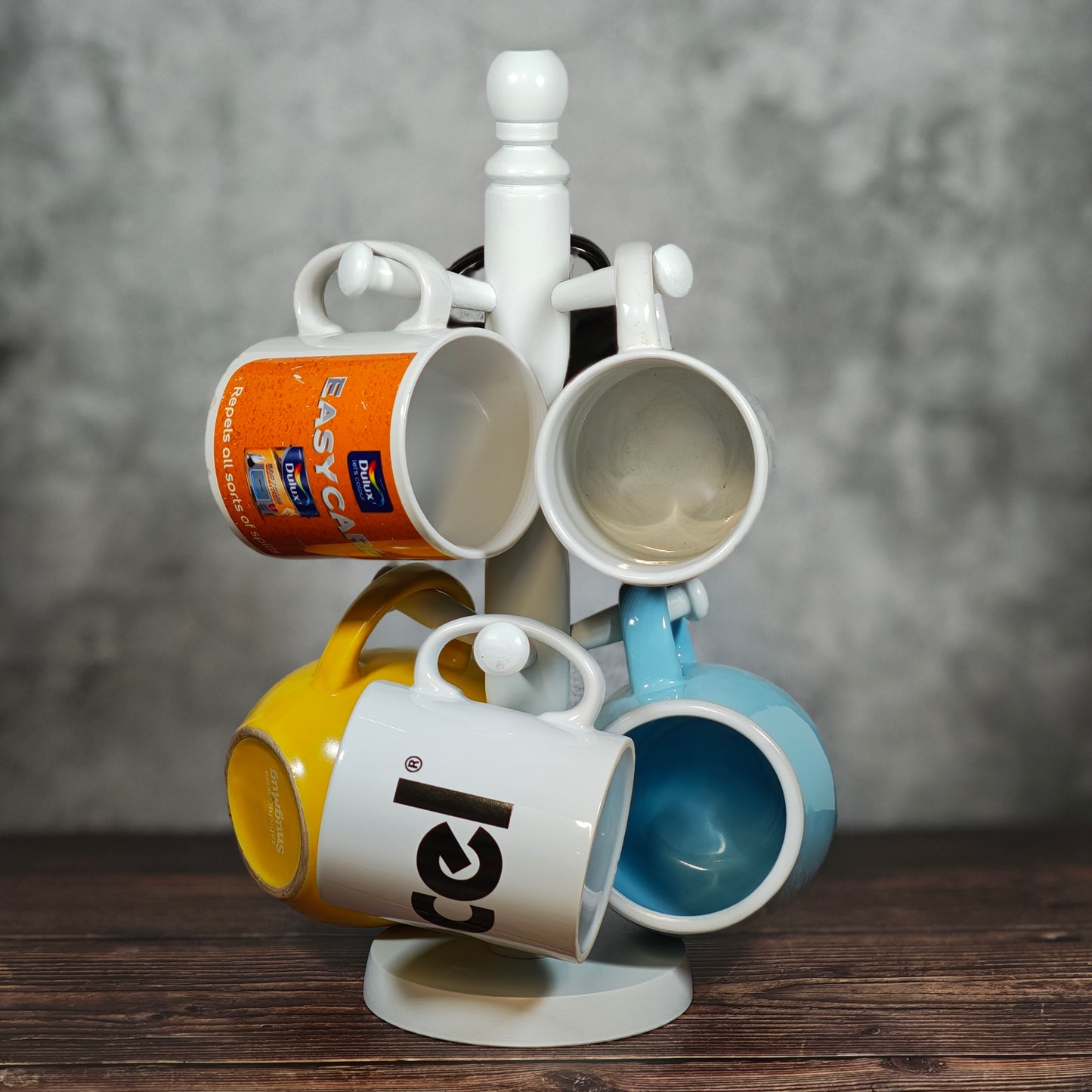 Apollo Mug Tree & Paper Towel Holder Set - White