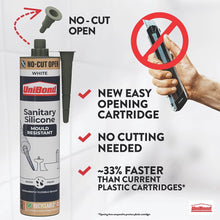 UniBond Sanitary Silicone Sealant Cartridge 280ml - White 