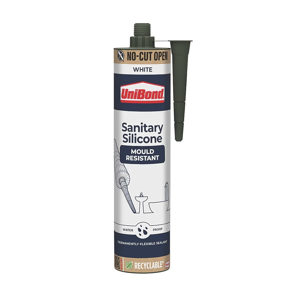 UniBond Sanitary Silicone Sealant Cartridge 280ml - White 