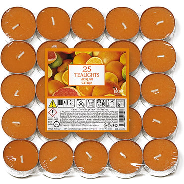 Price's Scented Tea Lights Pack of 25 - Citrus