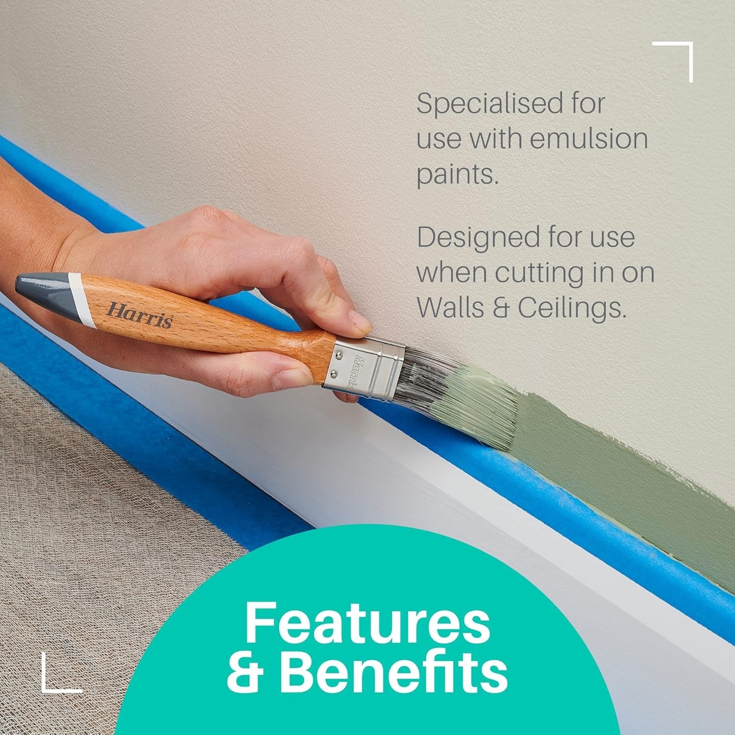 Harris Ultimate Walls & Ceilings Paint Brush 1.5"/38mm