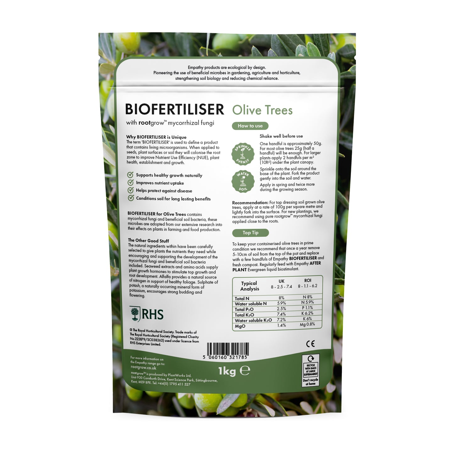 Empathy Olive Tree Food Biofertiliser Granules 1kg
