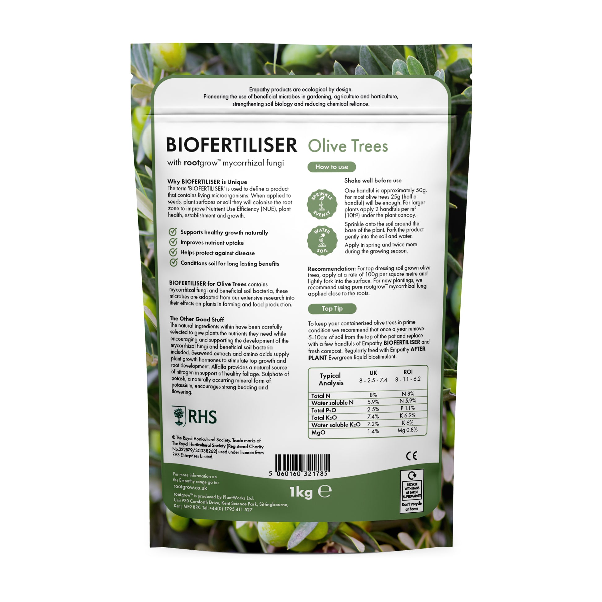 Empathy Olive Tree Food Biofertiliser Granules 1kg