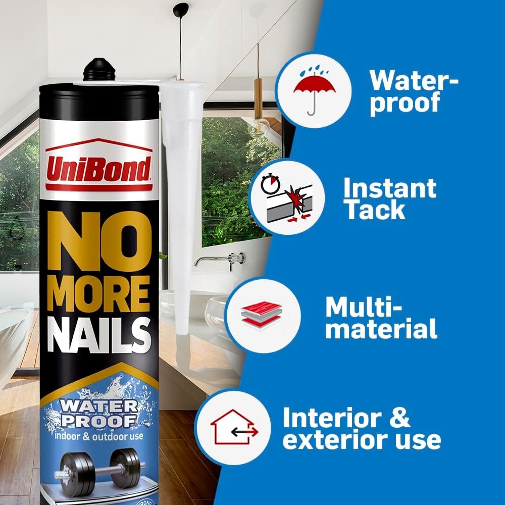 UniBond No More Nails Waterproof Grab Adhesive Cartridge 280ml