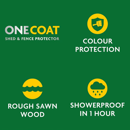 Ronseal One Coat Shed & Fence Protector Concentrate Refill Pouch 950ml - Medium Oak