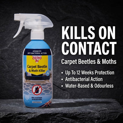 Zero In Carpet Beetle & Moth Killer Spray 500ml ZER979