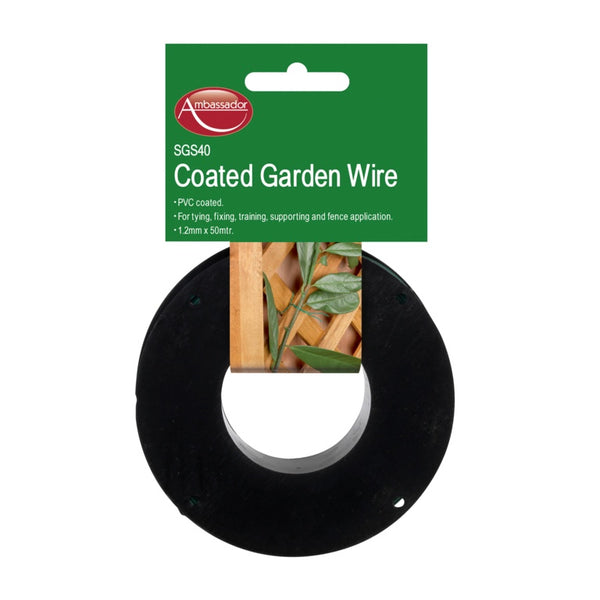 Ambassador PVC Coated Garden Wire 1.2mm x 50m