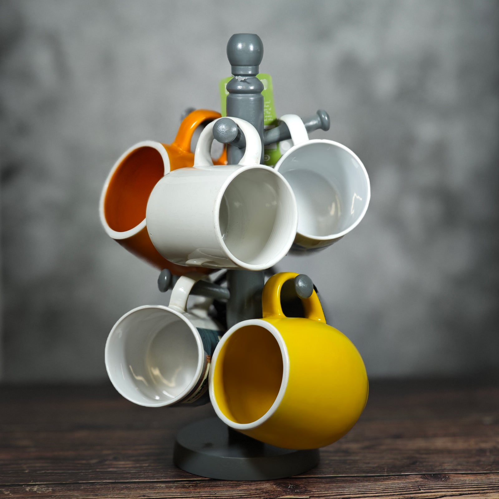 Apollo Mug Tree & Paper Towel Holder Set - Charcoal