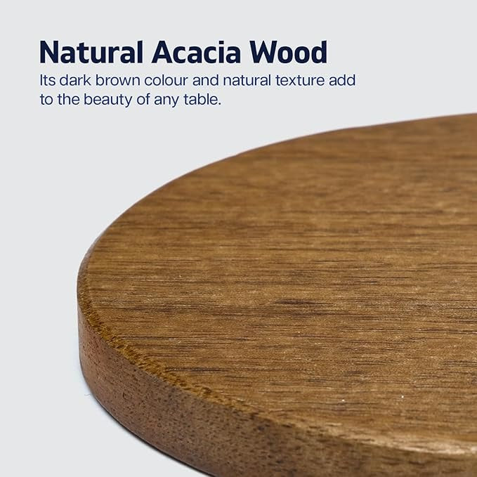 Apollo Acacia Wood Round Coasters 10cm - Set of 6