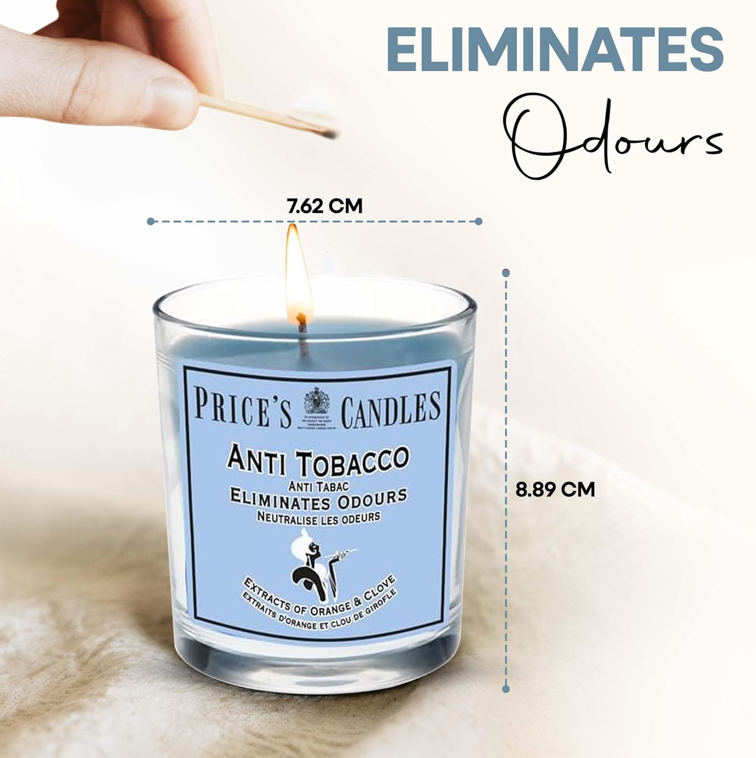 Price's Glass Candle - Anti Tobacco   