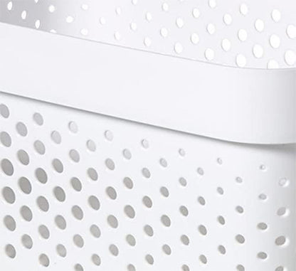 Curver Infinity Dots Medium Storage Basket 11 Litre - White