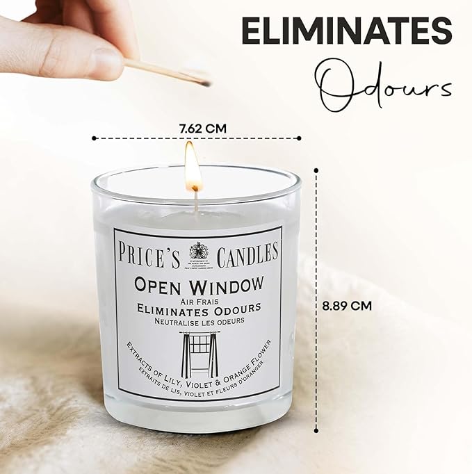 Price's Glass Candle - Open Window 
