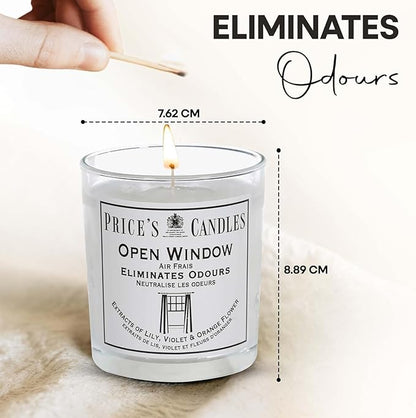 Price's Glass Candle - Open Window 
