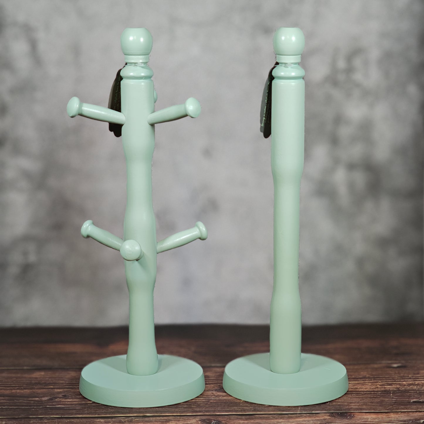Apollo Mug Tree & Paper Towel Holder Set - Mint Green