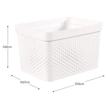 Curver Infinity Dots Large Storage Basket 17 Litre - White