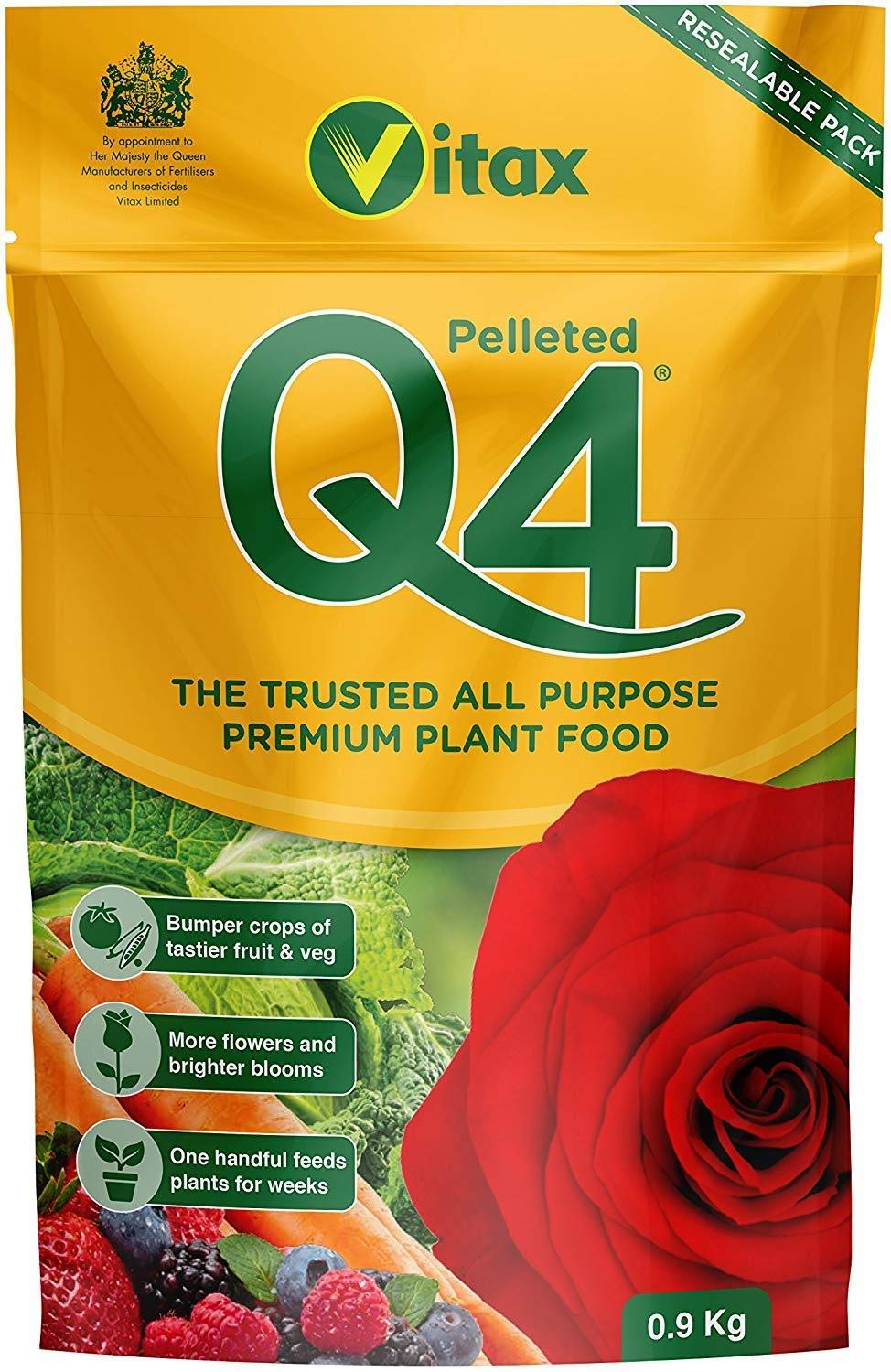 Vitax Q4 Pelleted Plant Food Fertiliser 900g Pouch