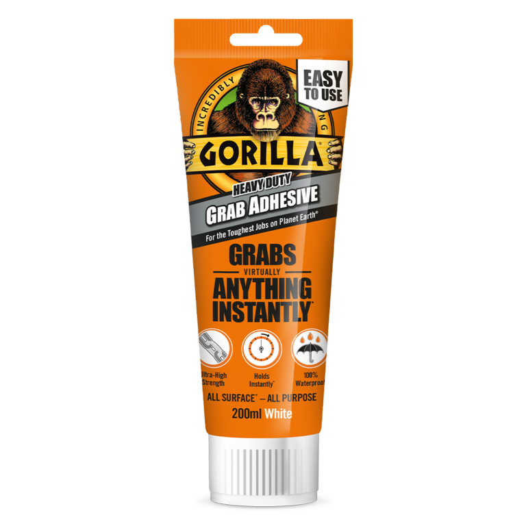 Gorilla Heavy Duty Grab Adhesive White - 200ml Tube