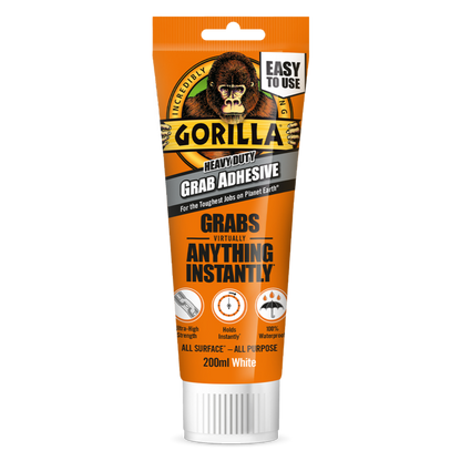 Gorilla Heavy Duty Grab Adhesive White - 200ml Tube