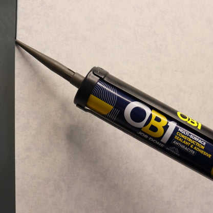 OB1 Construction Grab Adhesive & Sealant Cartridge - Anthracite 290ml