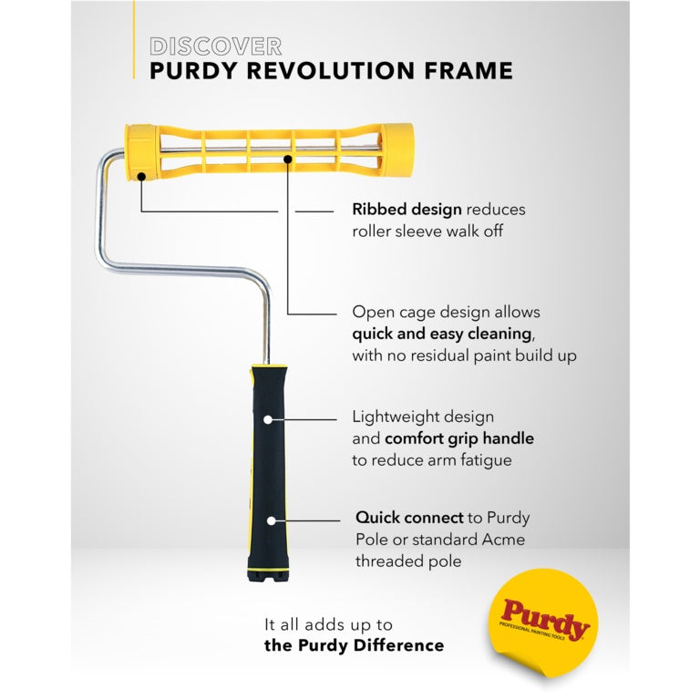 Purdy Revolution 14" Premium Paint Roller Frame 1.5" Core