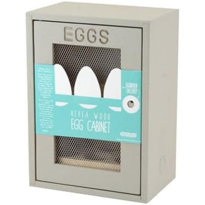 Apollo Rubberwood Egg Cabinet for 12 Eggs - Grey