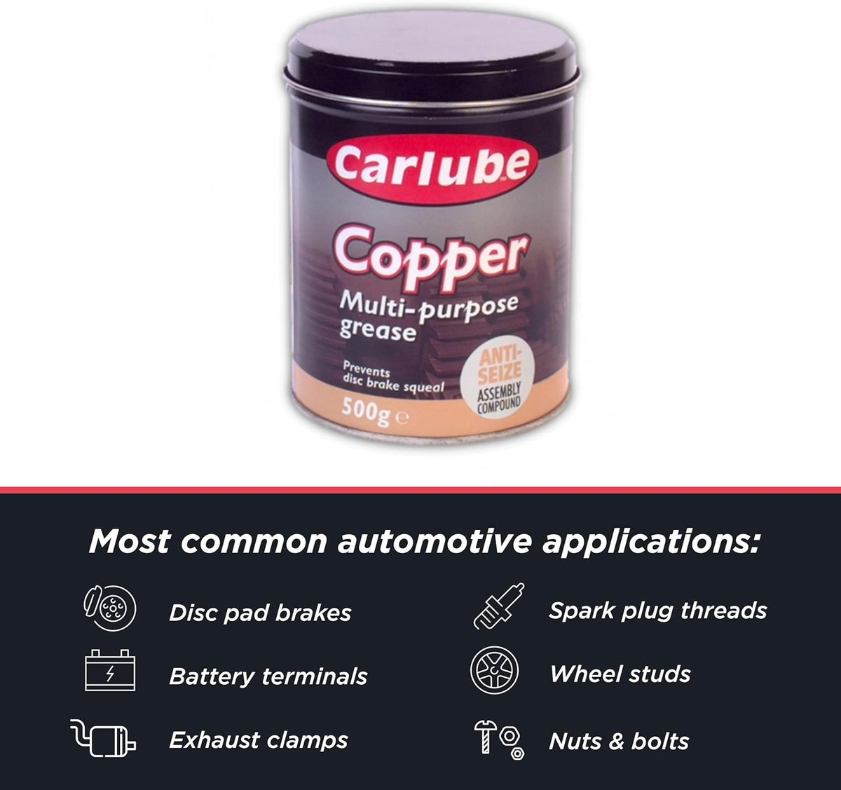 Carlube Copper Multi-Purpose Grease - 500ml