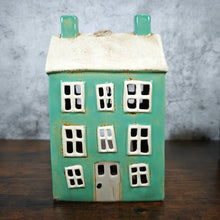 Village Pottery Large Green House Tealight Holder