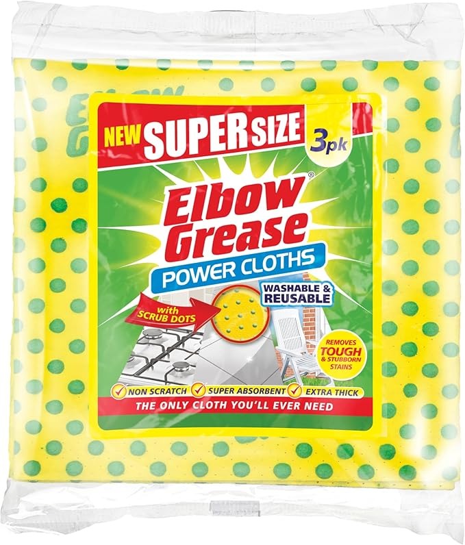 Elbow Grease Power Cleaning Cloths - Pack of 3 