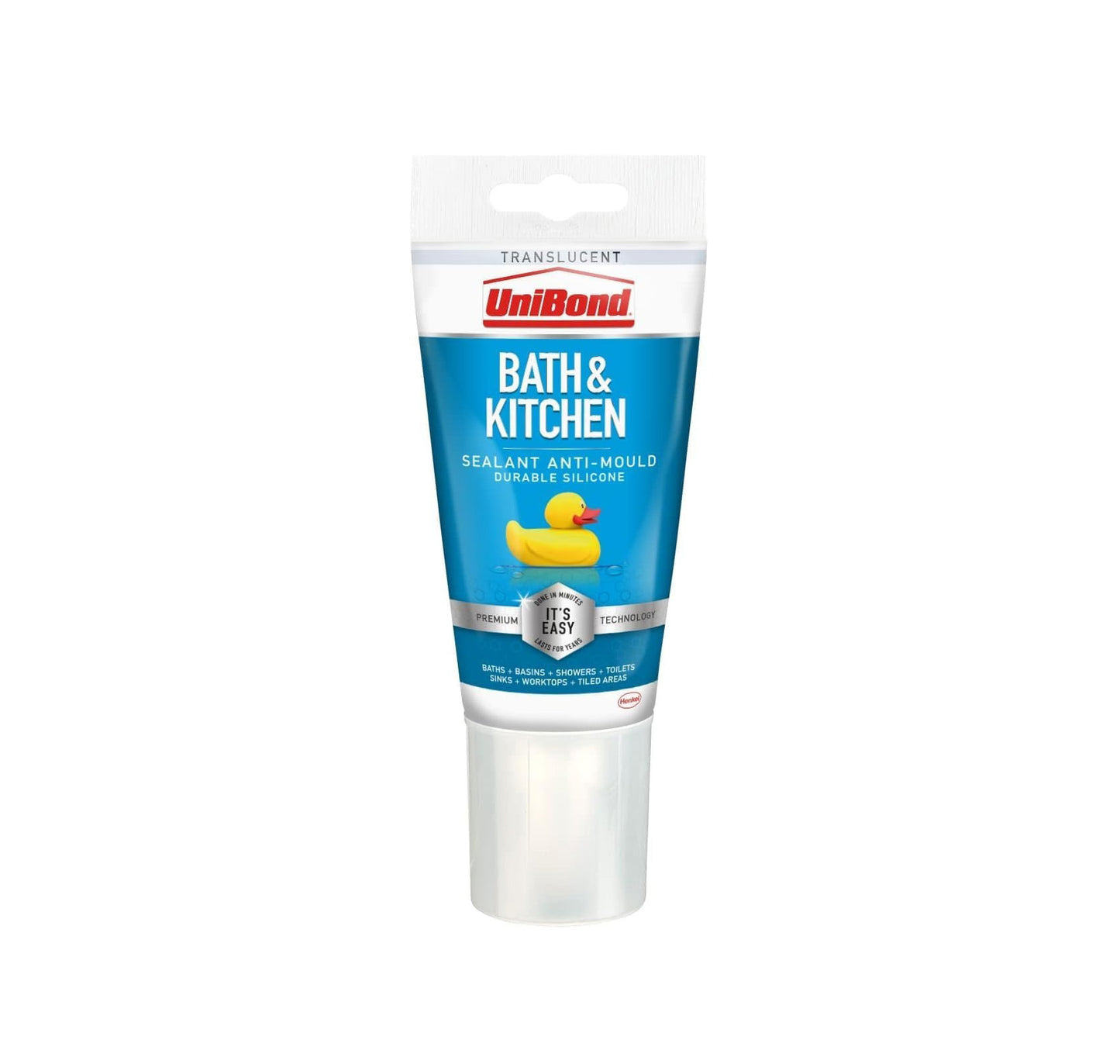UniBond Bath & Kitchen Anti Mould Silicone Sealant 147g - Translucent