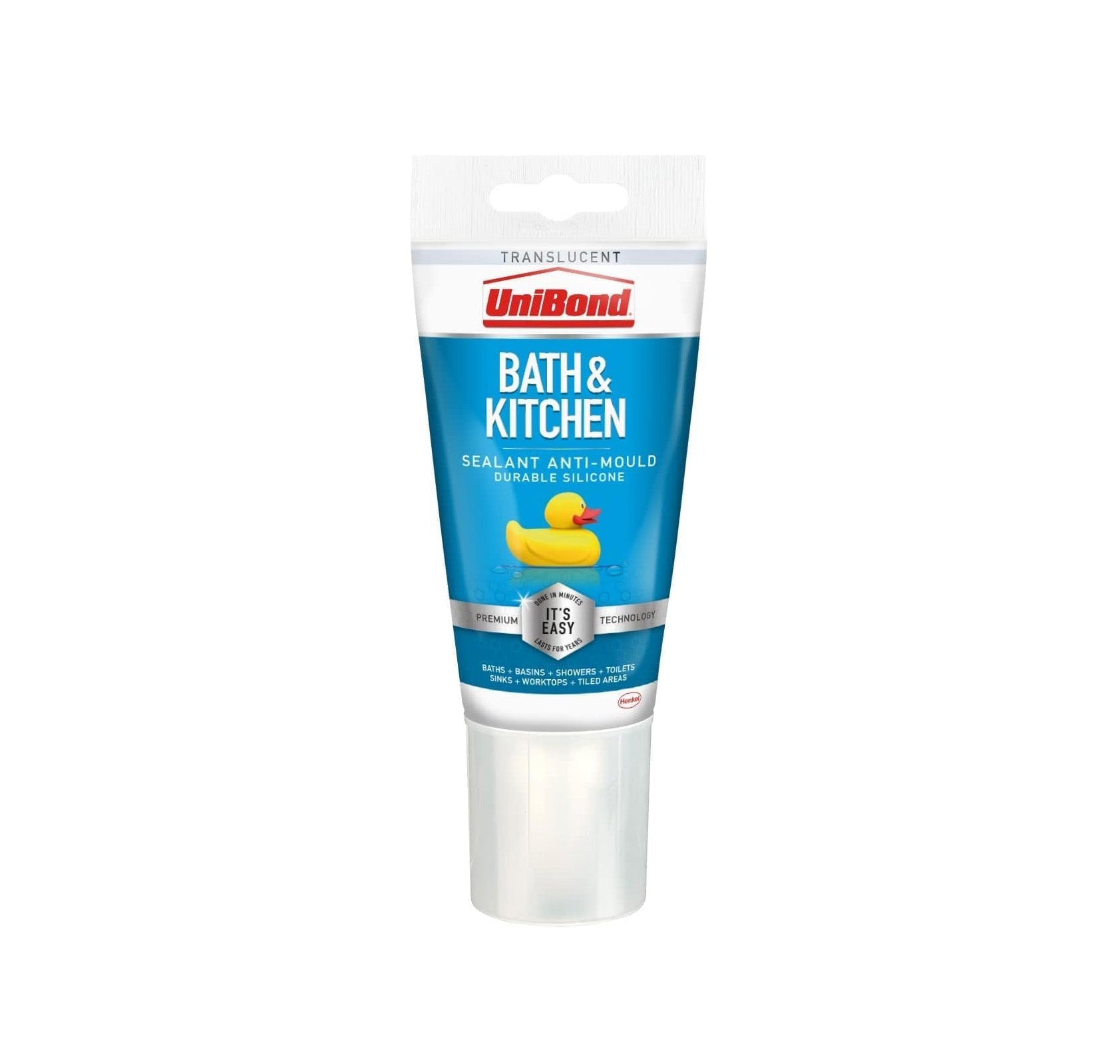 UniBond Bath & Kitchen Anti Mould Silicone Sealant 147g - Translucent
